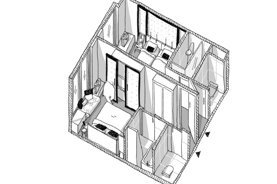 Tribe - Family Room Drawing